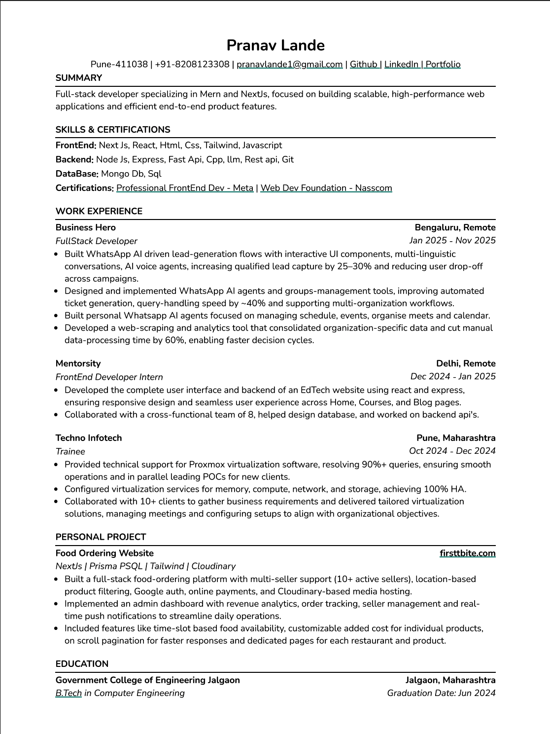 resume